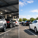 Covered parking vs open lot: qué conviene